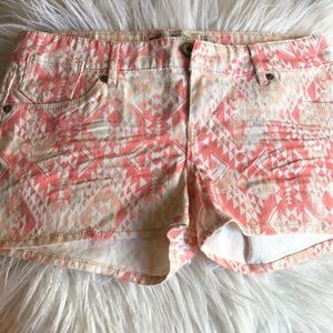 Pink printed Levi shorts Aztec tribal print